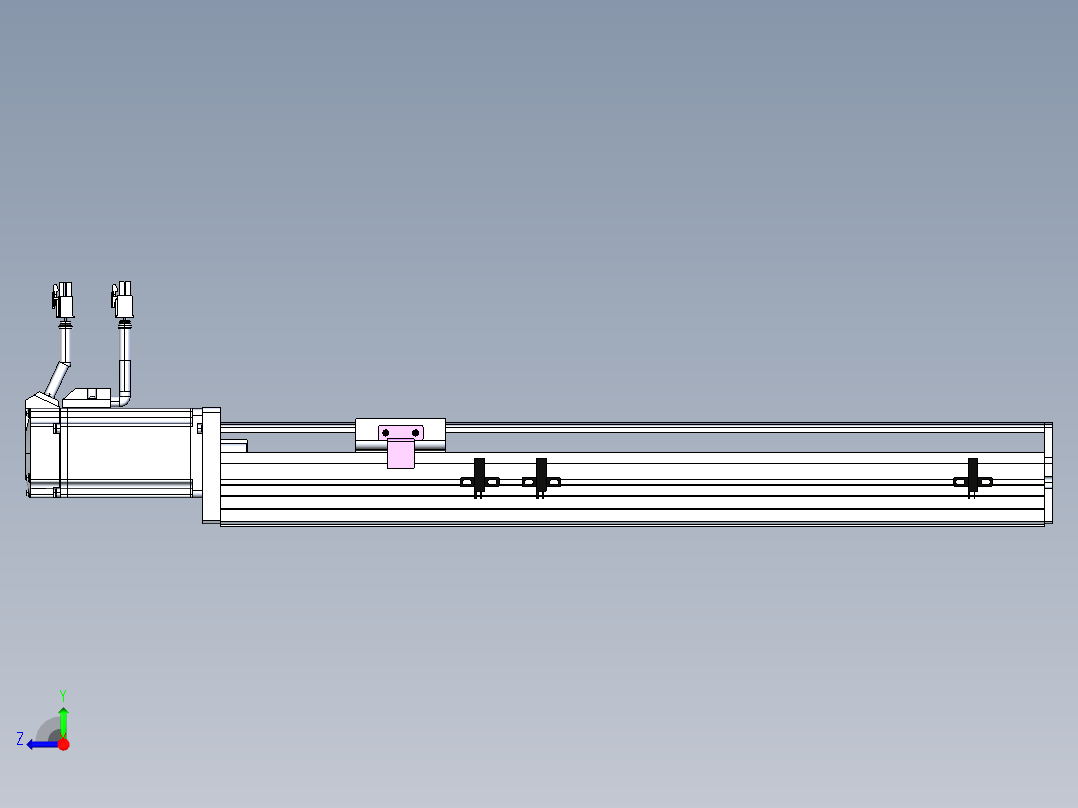 东锦丝杆传动-直线滑台模组DH60-L10-S350-BC-T400-C3右视图