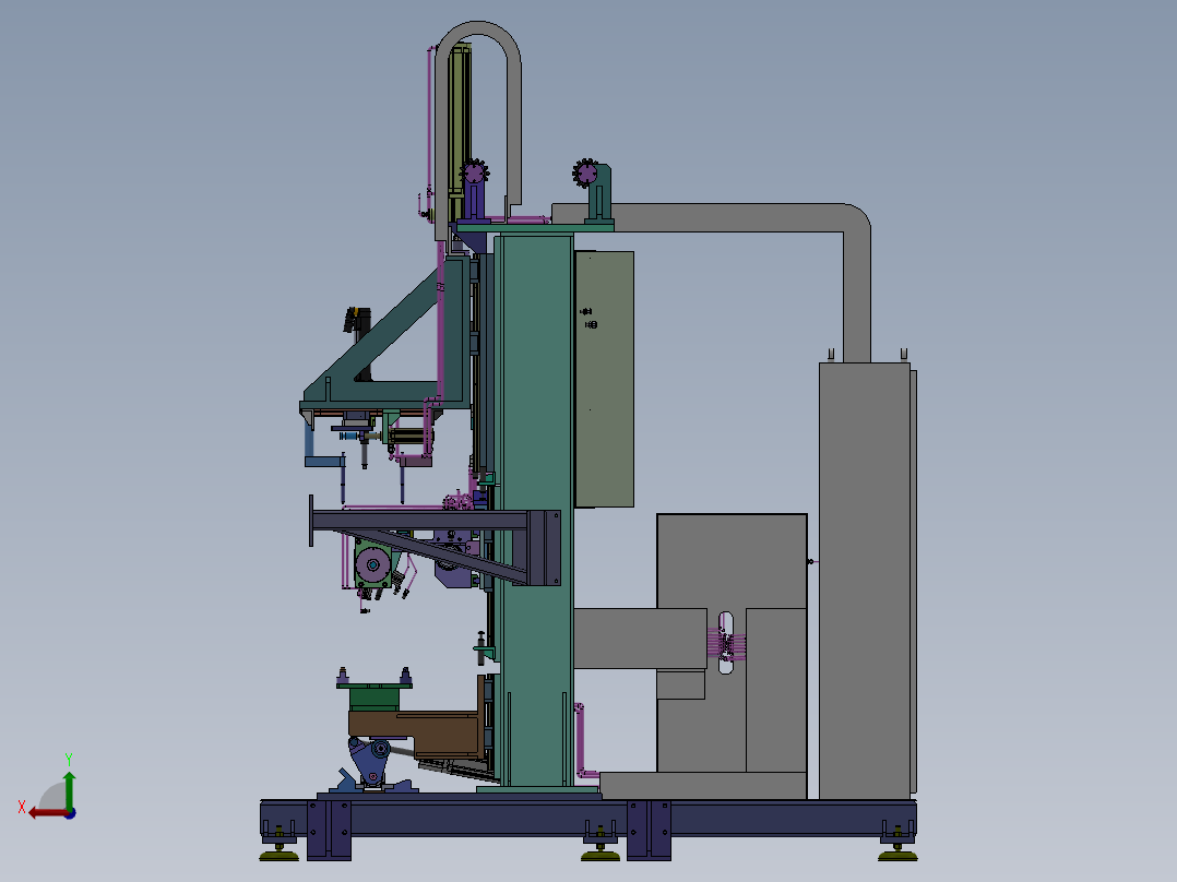 汽车螺栓拧紧返送机后视图