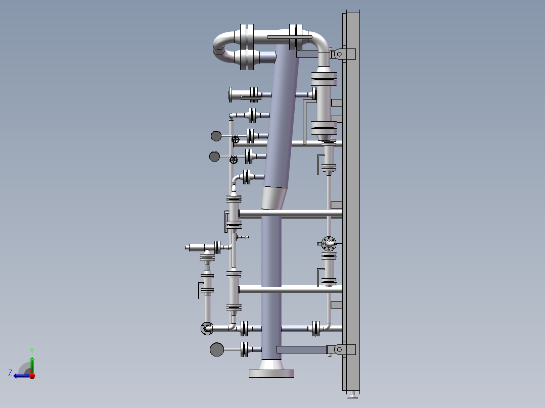 清管球接收器sw18可编辑右视图