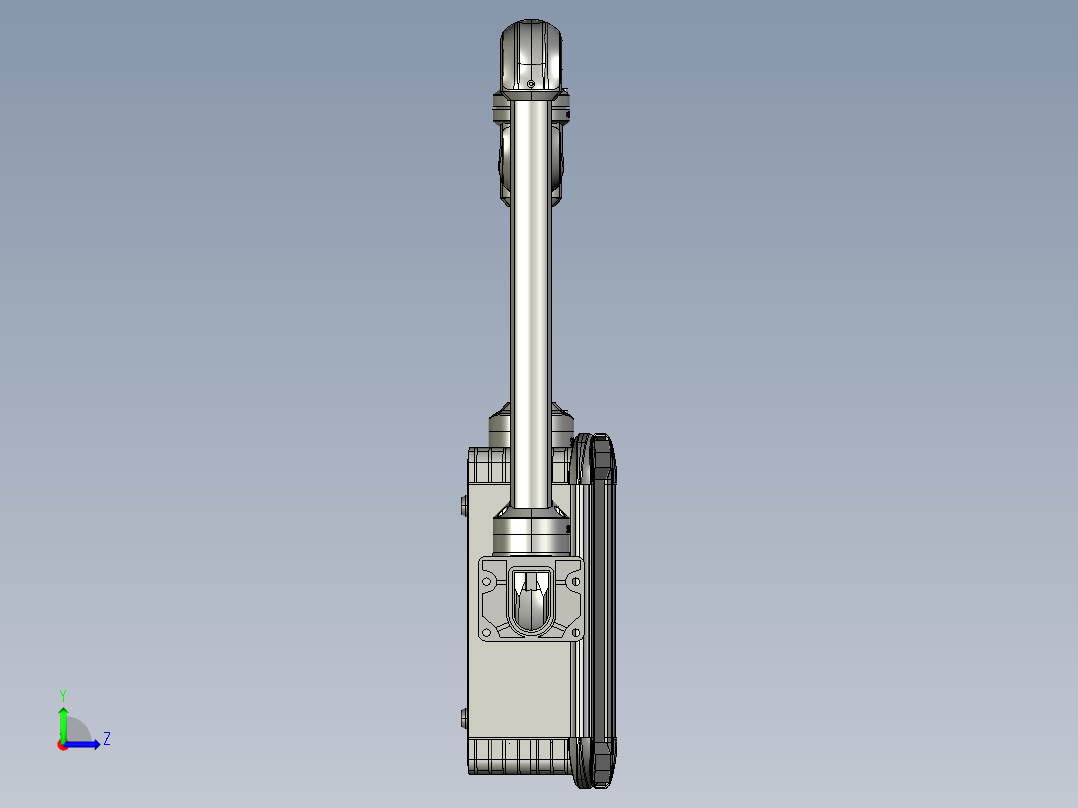 向下锤子墙座+转角+转角+箱体连接器+控制箱左视图