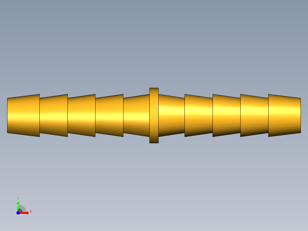 倒齿式工业管接头Hose Mender 122HBL-4前视图