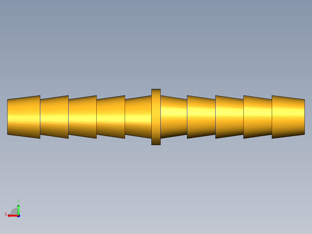 倒齿式工业管接头Hose Mender 122HBL-4后视图