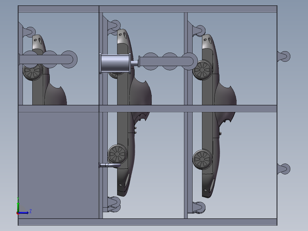 P119-电梯式立体车库设计及三维SolidWorks左视图