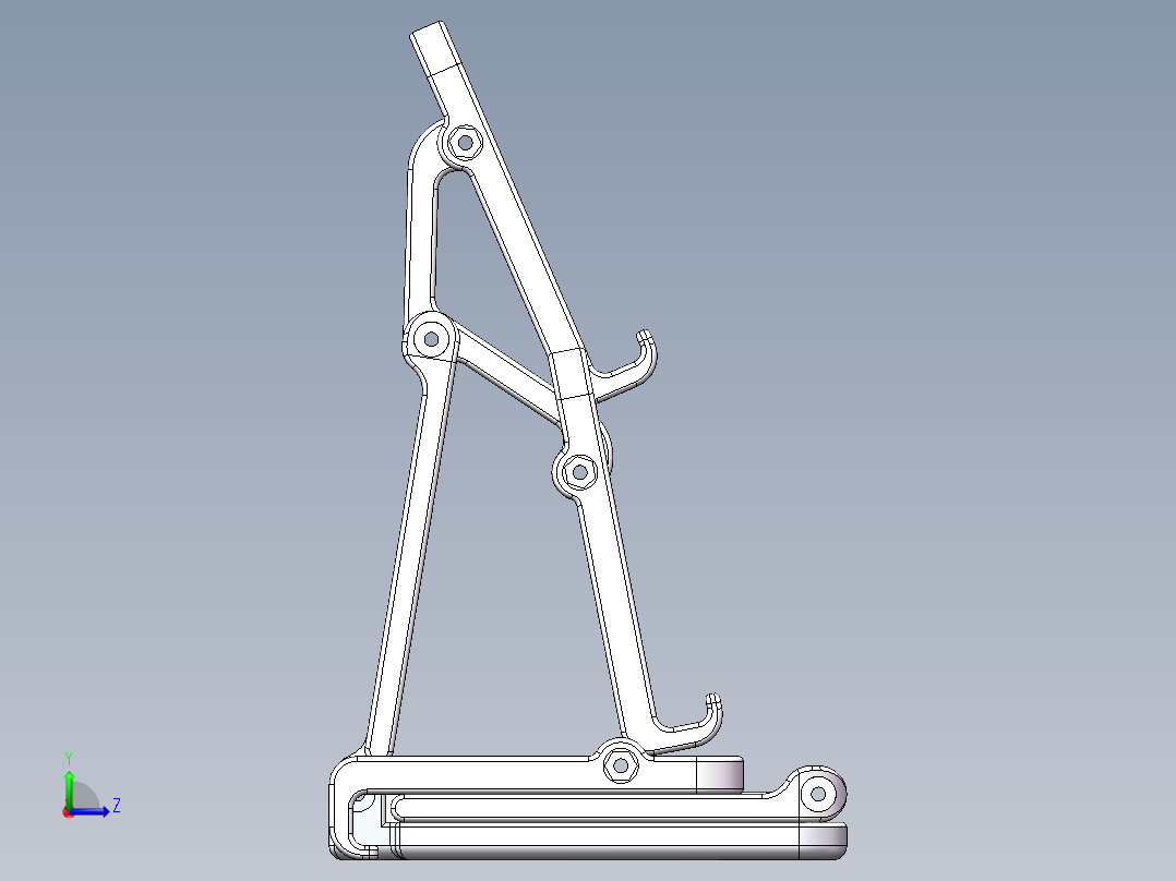 桌面手机支架左视图