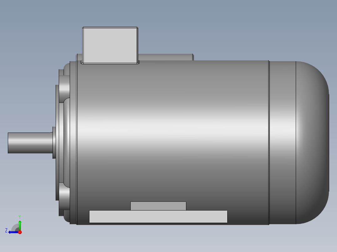 异步电机DJ_YS系列(IP44)_IMB35型_YS-90L-2_1右视图