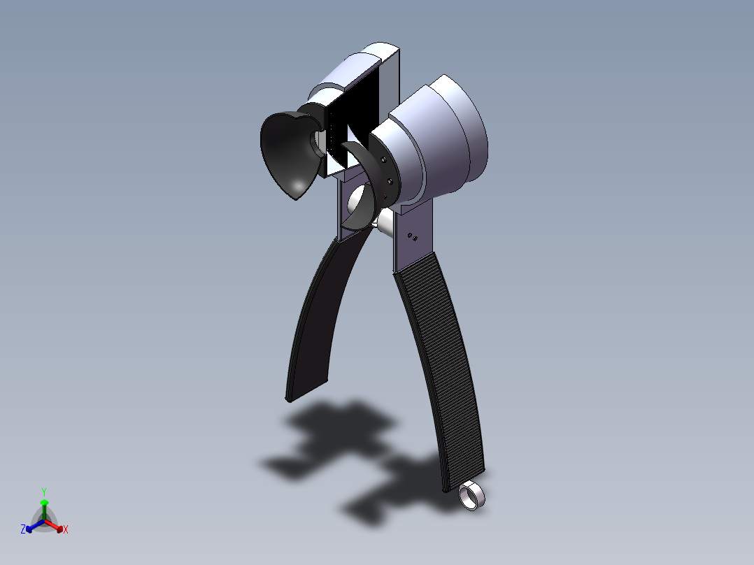 红花机构 (2)(1)正等轴测图