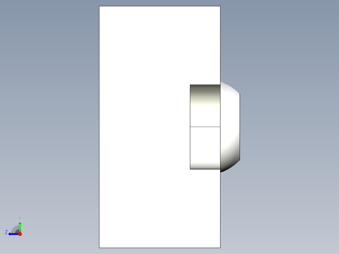 壓板2318(A)-3D多系列多零件图纸模型右视图