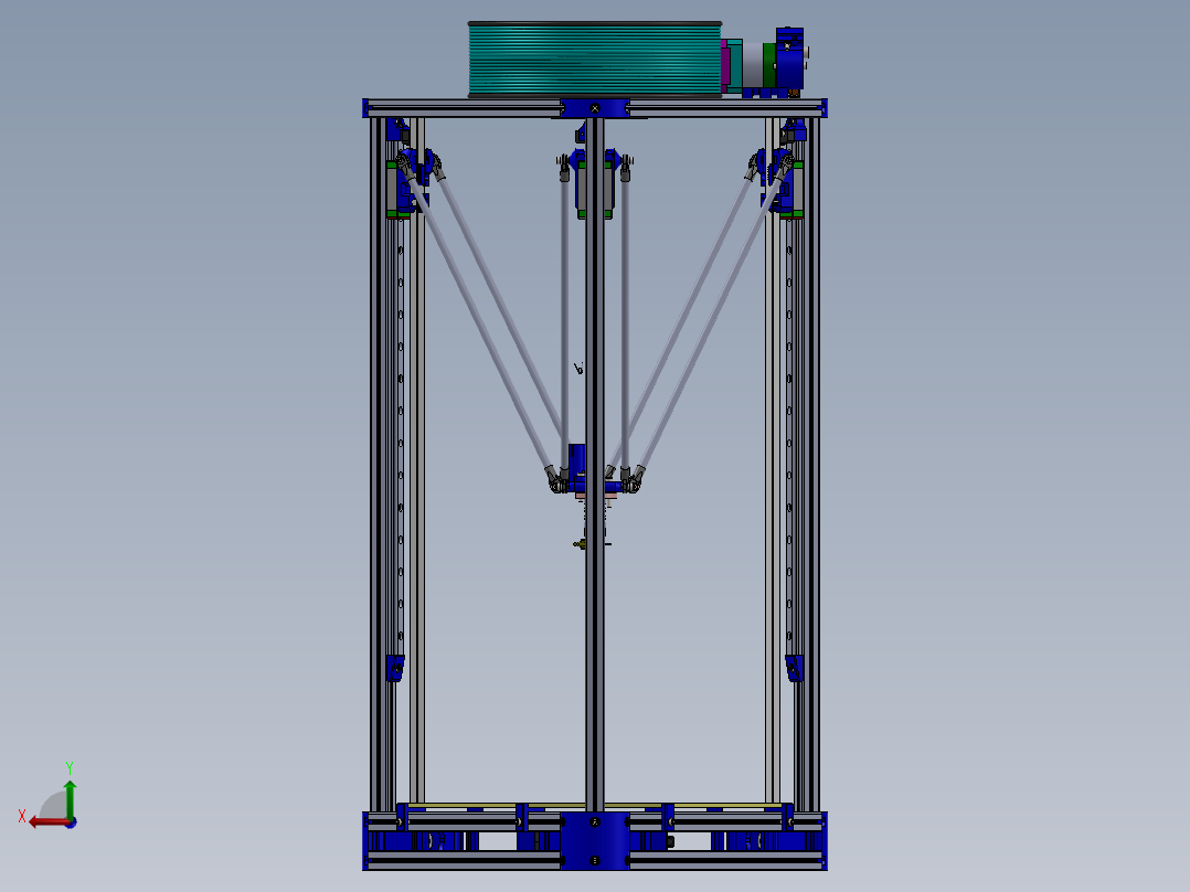 高智能化三角洲3D打印机后视图
