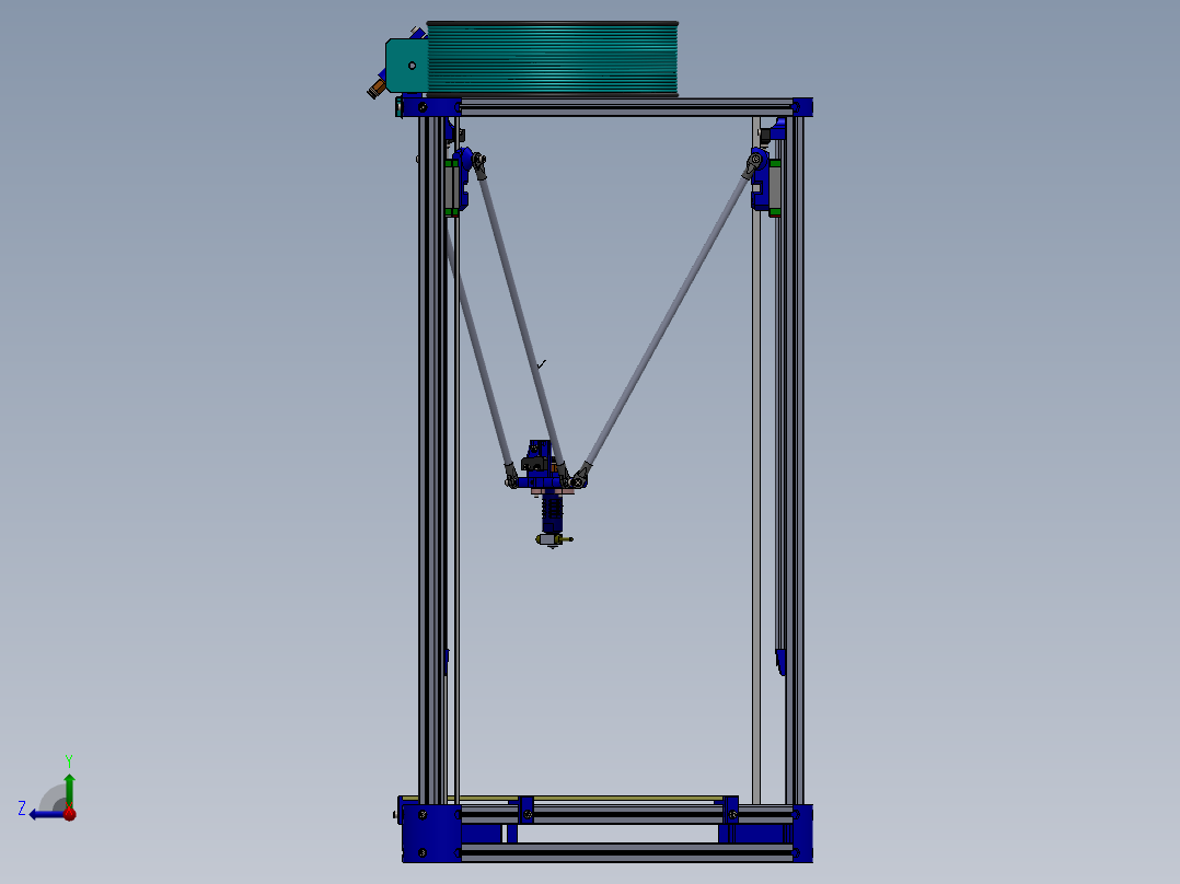 高智能化三角洲3D打印机右视图