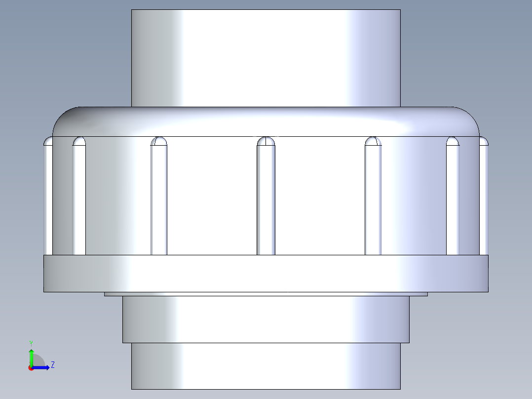 聚氯乙烯配件30-Sch80_Union T375_FPTxFPT_858-375-010_1in左视图