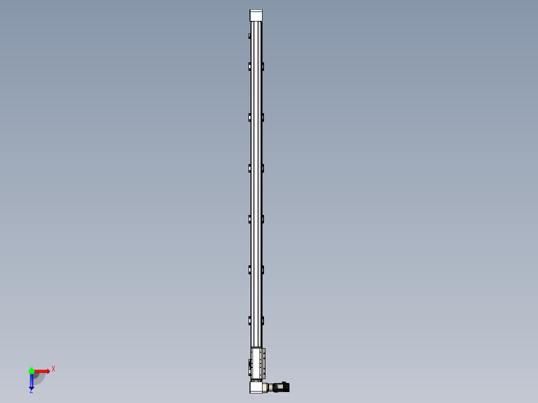 同步带滑台-欧规B8H-L176-S2550-L-ZP40-D3-N5俯视图