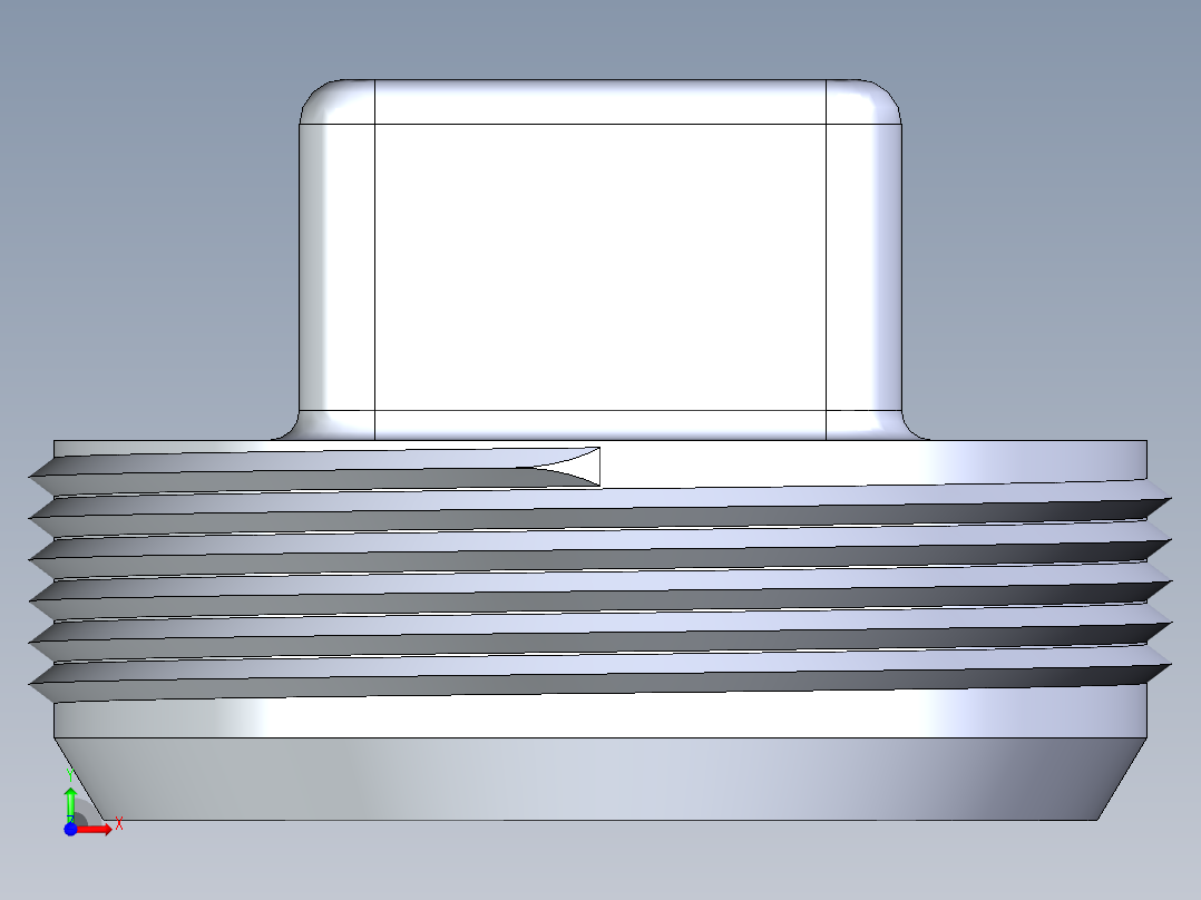船舶管路系统S23B_SeaDrainPLUS_CleanPlug-MPT_37E161102_2in Sea Drain Plus - Plug - MPT前视图