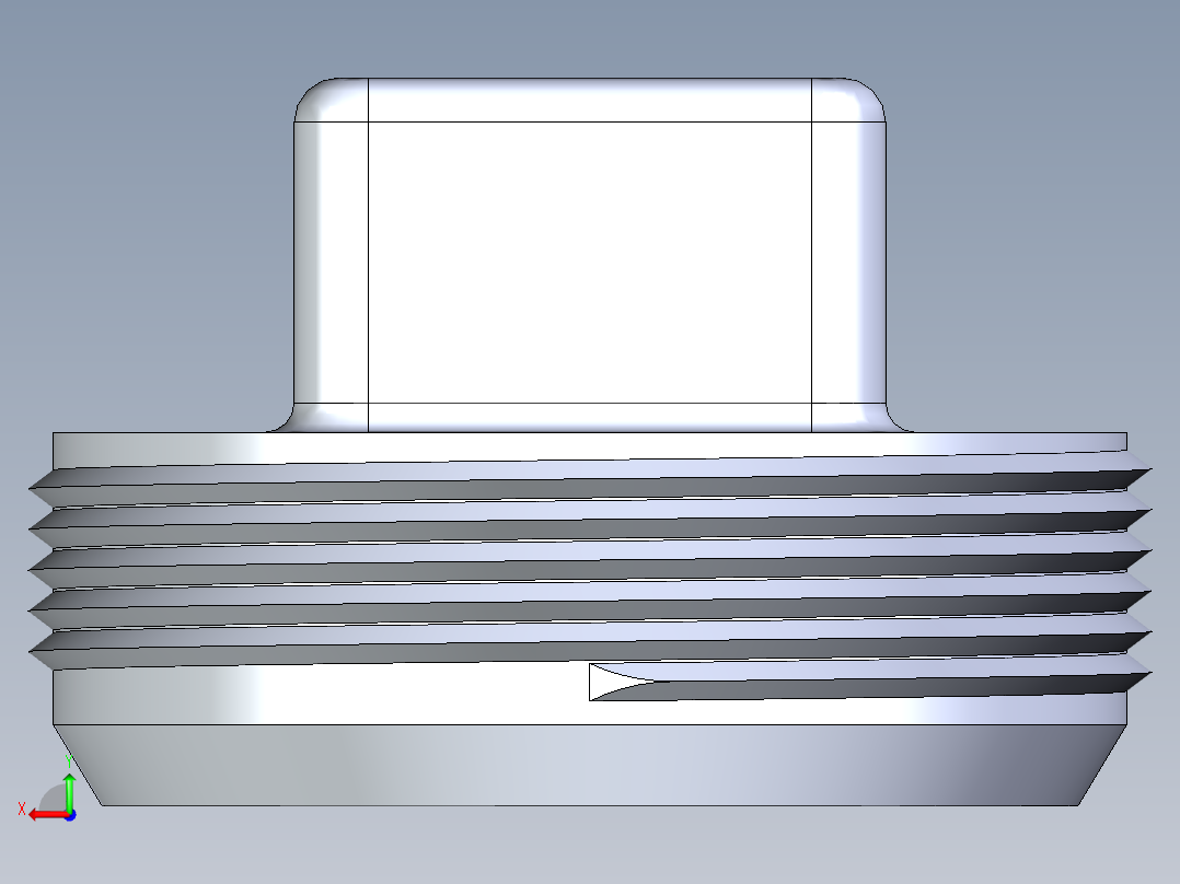 船舶管路系统S23B_SeaDrainPLUS_CleanPlug-MPT_37E161102_2in Sea Drain Plus - Plug - MPT后视图