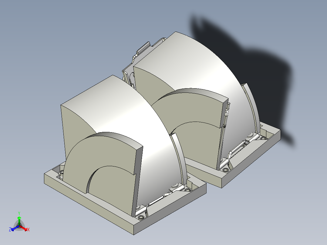 中央处理器插座LGA2011窄ILM正等轴测图