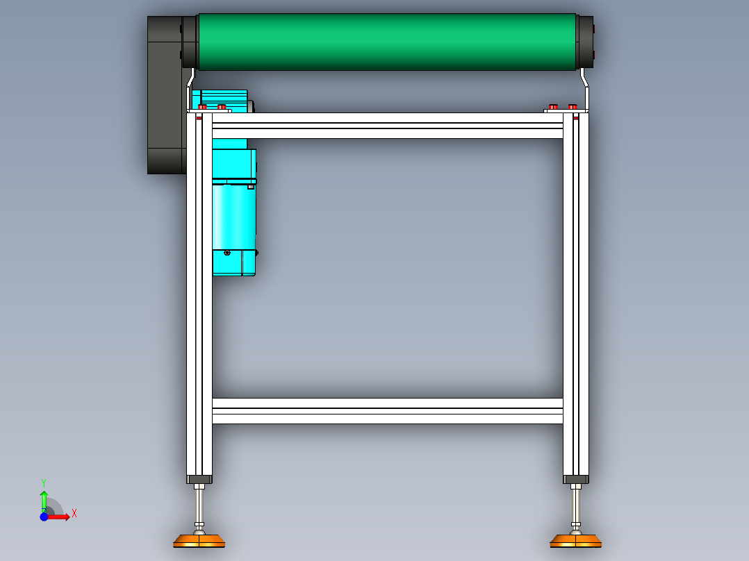 LE-XC4080-左边驱动重载皮带线-负载200kg前视图