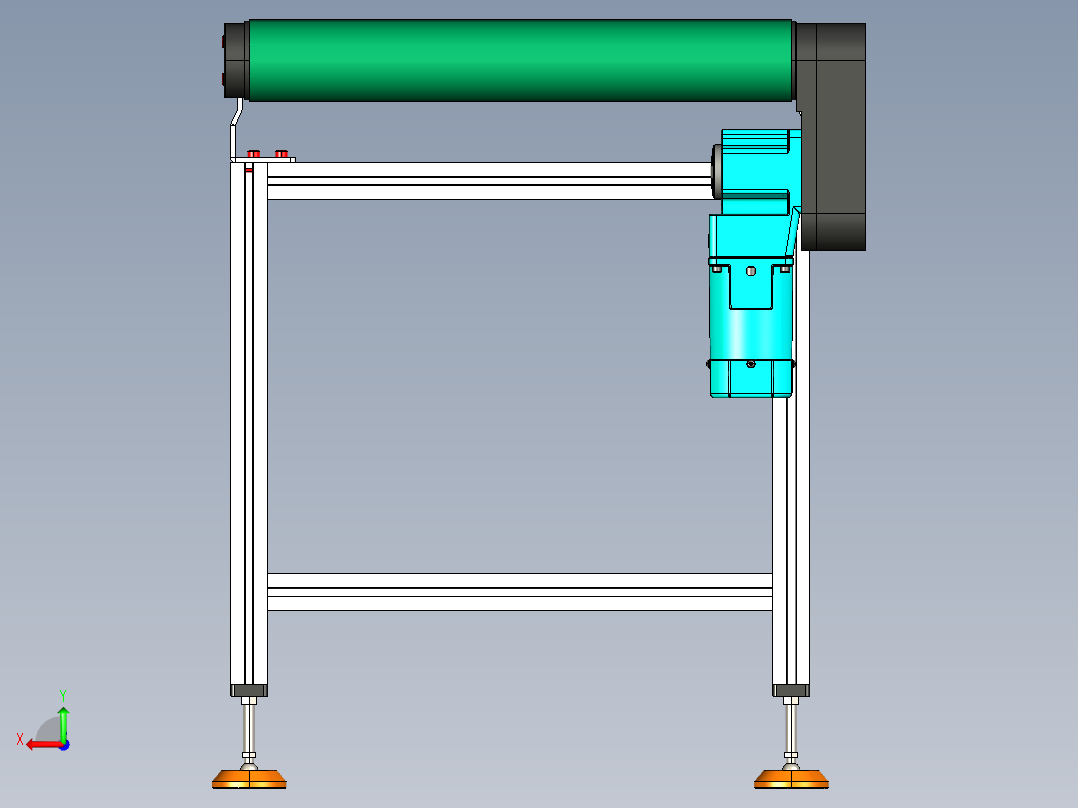 LE-XC4080-左边驱动重载皮带线-负载200kg后视图