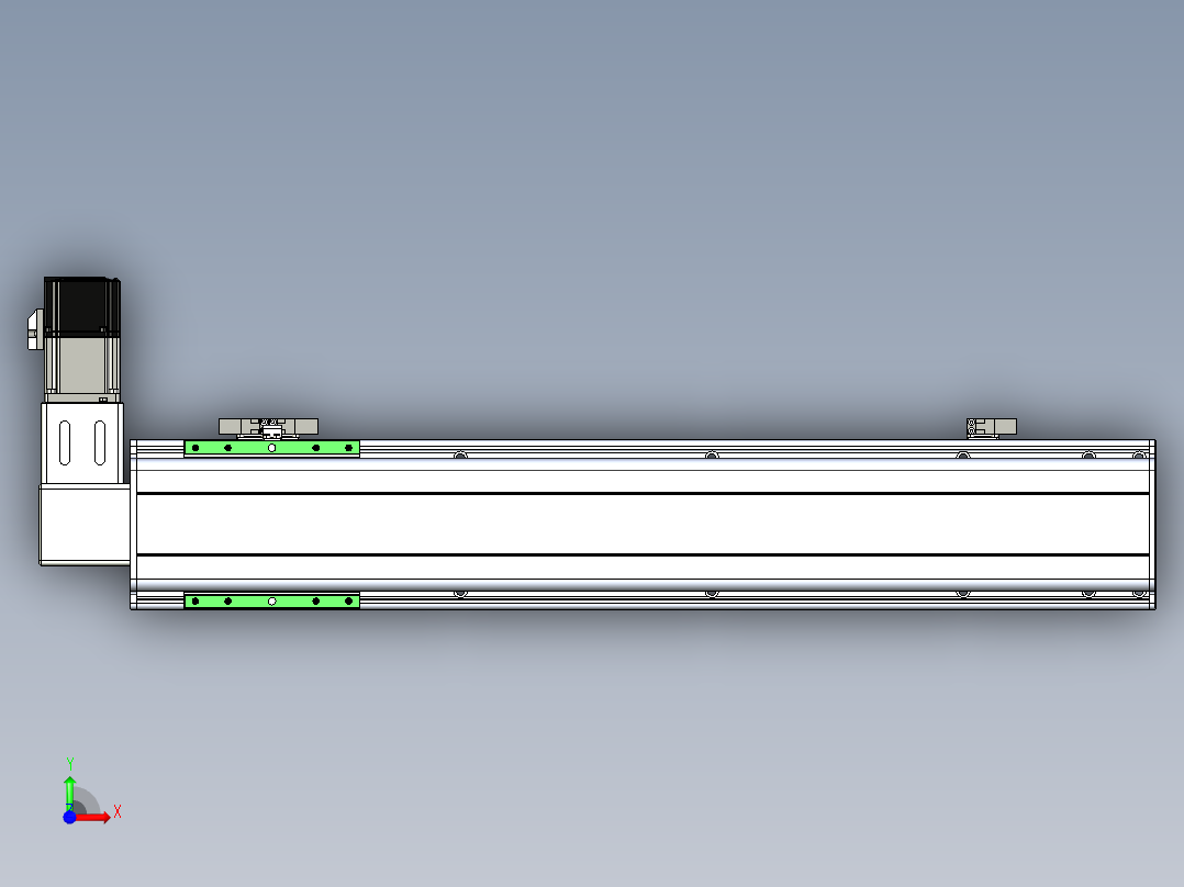 同步带滑台-半封闭B13-L90-S550-R-P40-D3前视图