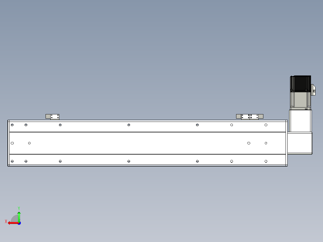 同步带滑台-半封闭B13-L90-S550-R-P40-D3后视图