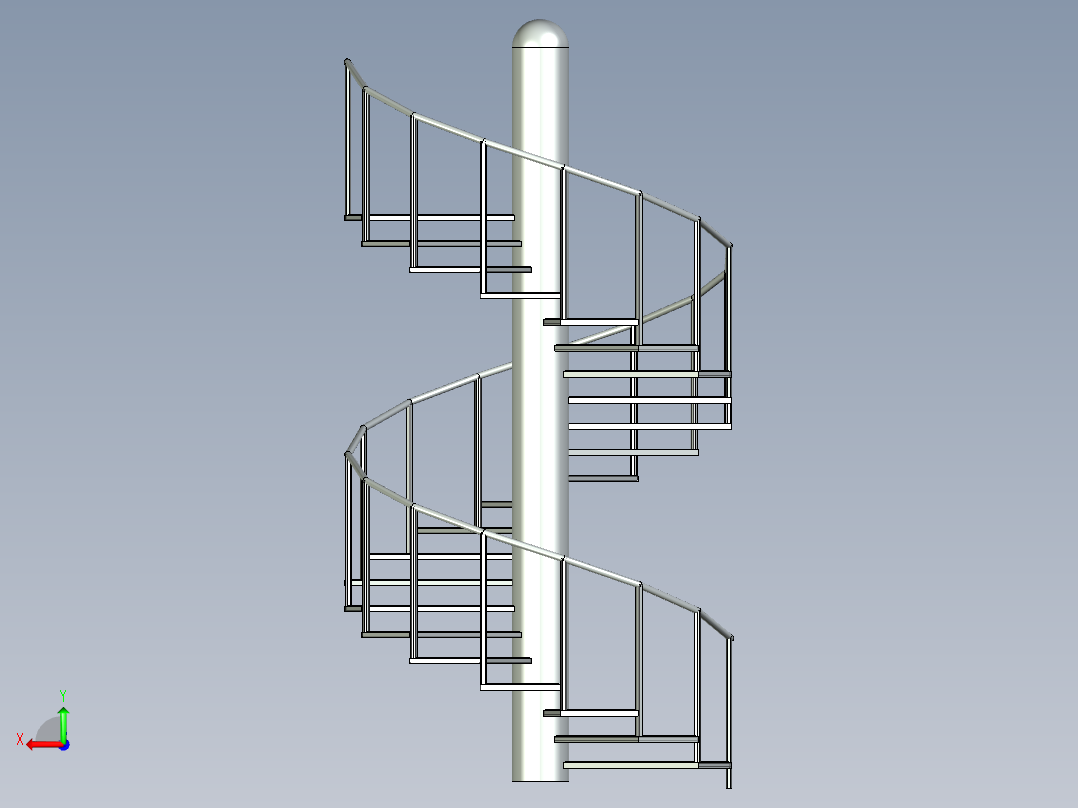 旋转楼梯后视图