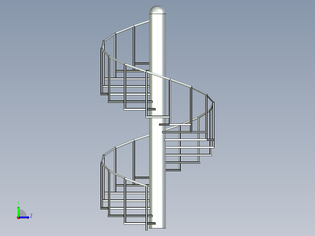 旋转楼梯左视图