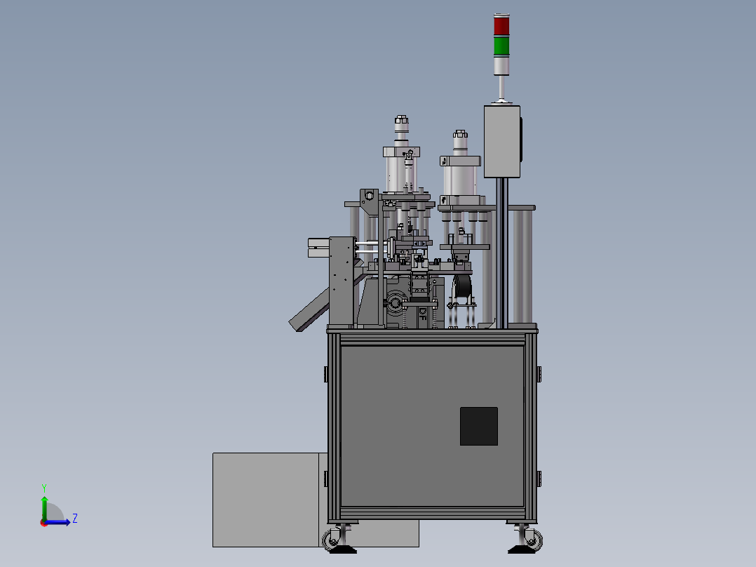 插头破坏回收机（sw14可编辑+工程图）左视图