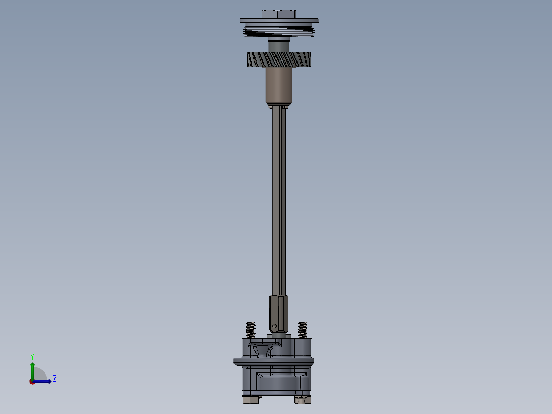 solidworks 摩托车发动机机油泵总成左视图