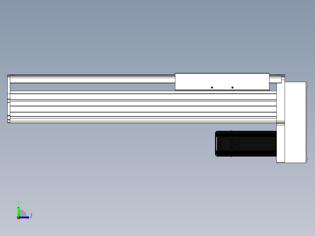 Toyo东佑达直线模组-ETH22-350-BM-400W+煞車左视图