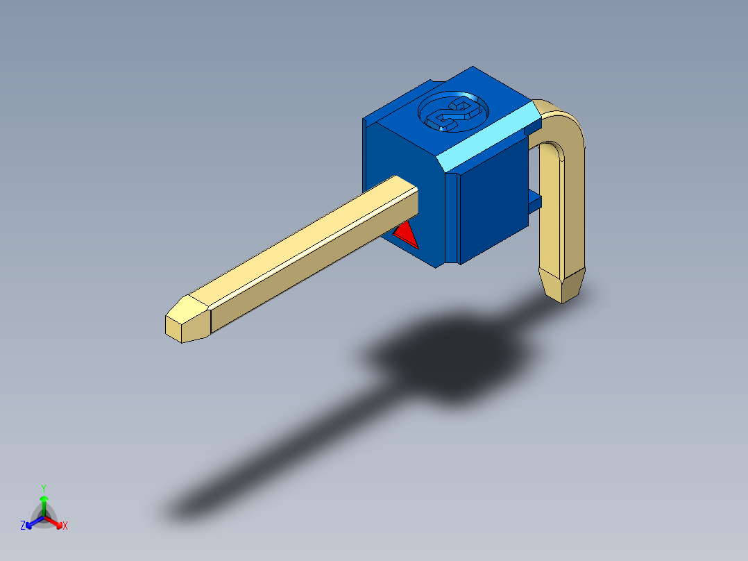彩色公排针 100mil 2.54mm 系列-DS1022_blue_1x01p_100mil_TypeD_rev1.0