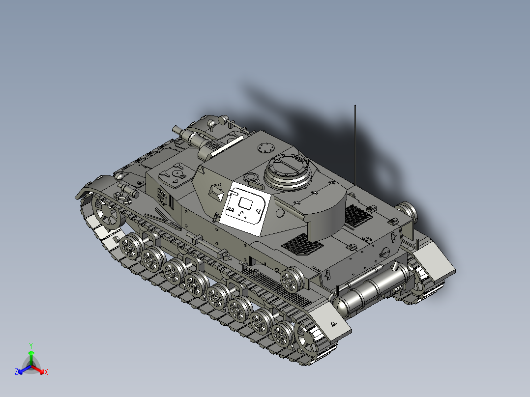 战斗坦克玩具 STP正等轴测图