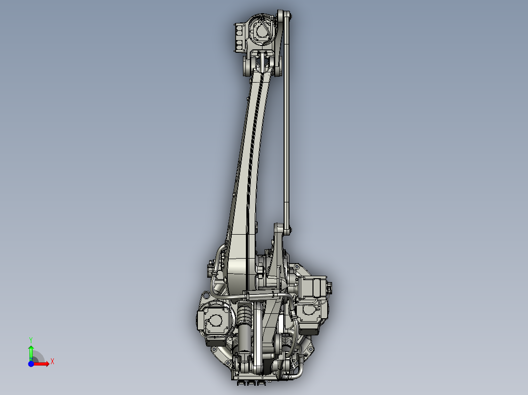 川崎Cp700L四轴工业码垛机器人三维模型资料前视图