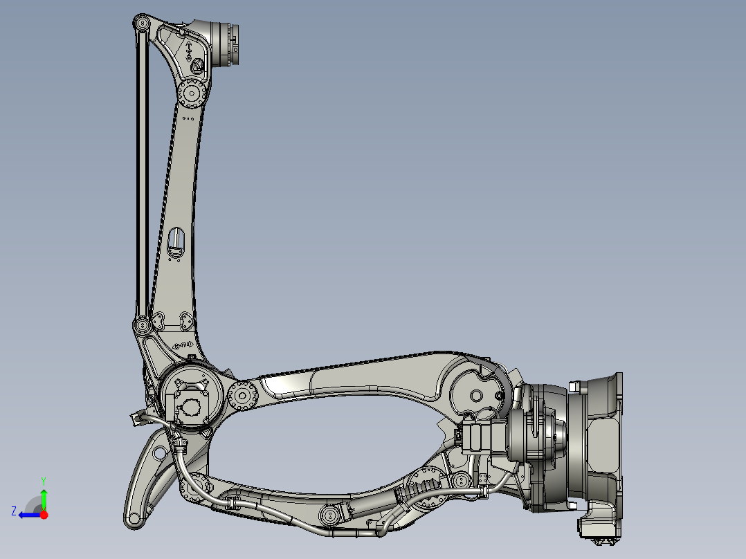 川崎Cp700L四轴工业码垛机器人三维模型资料右视图