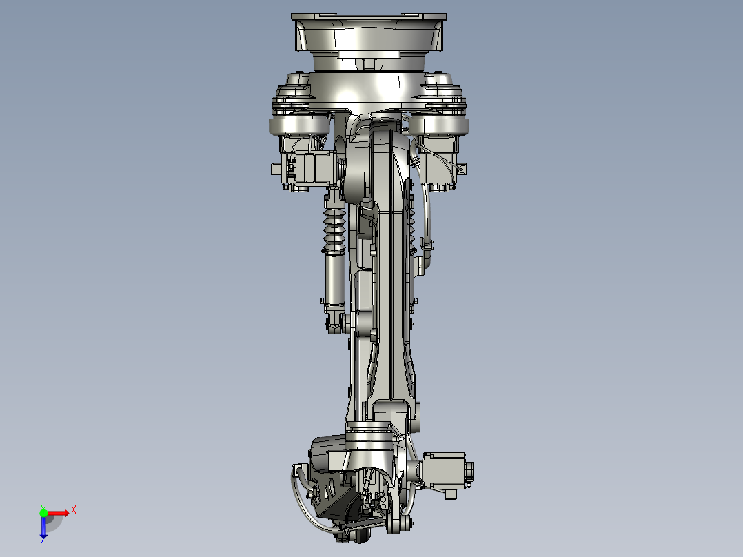 川崎Cp700L四轴工业码垛机器人三维模型资料俯视图
