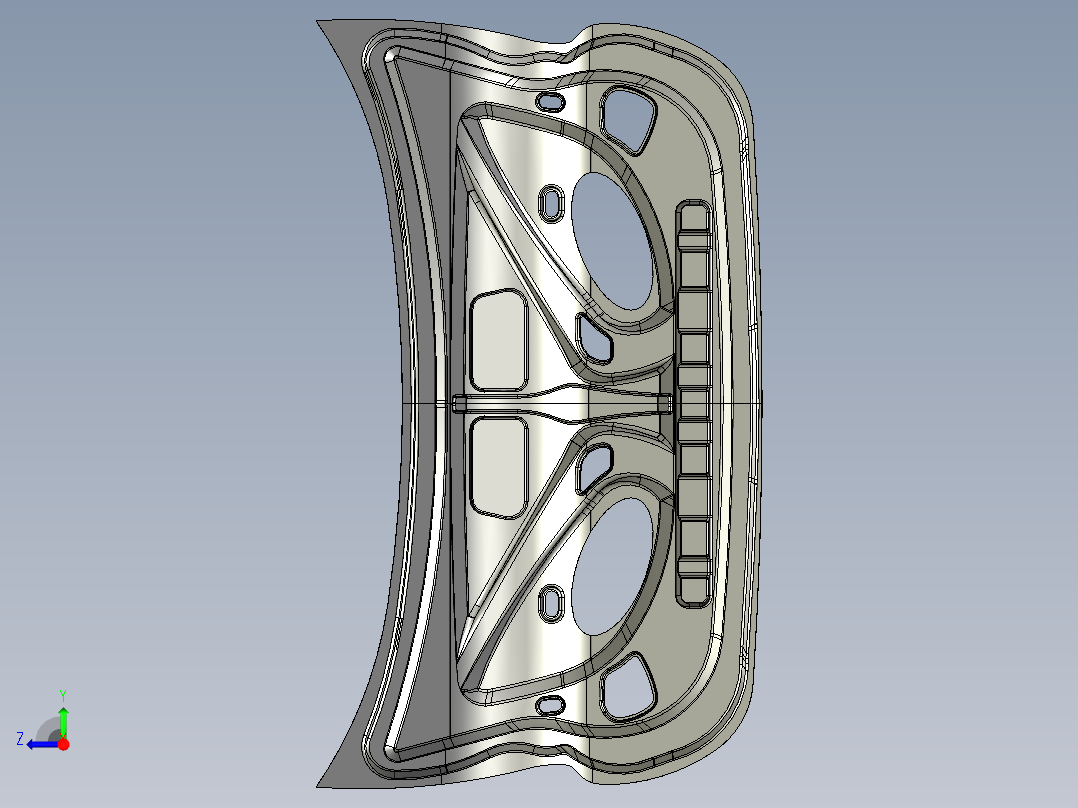 汽车行李箱门、行李箱盖--igs catia stp右视图