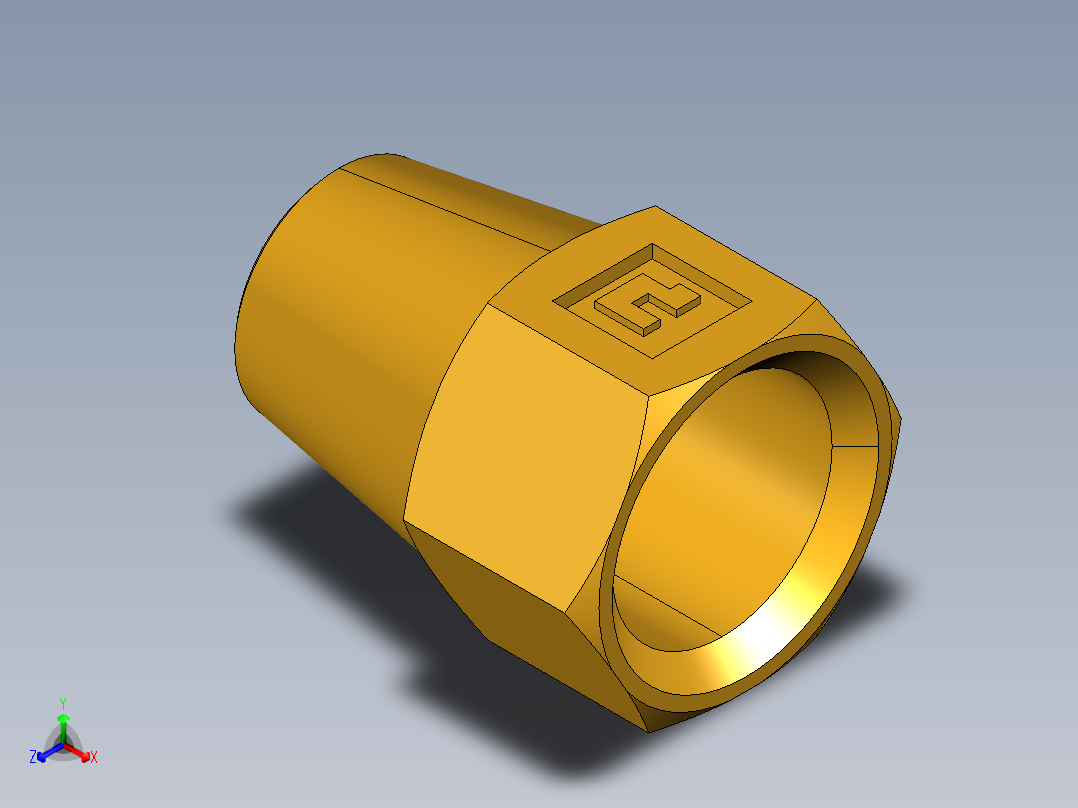 扩口式工业通用硬管接头Short Nut 41FS-3正等轴测图