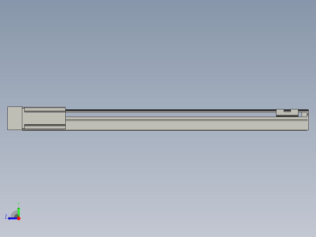 直线模组LHA6-S650-L-200W(16丝杆)设计图纸右视图