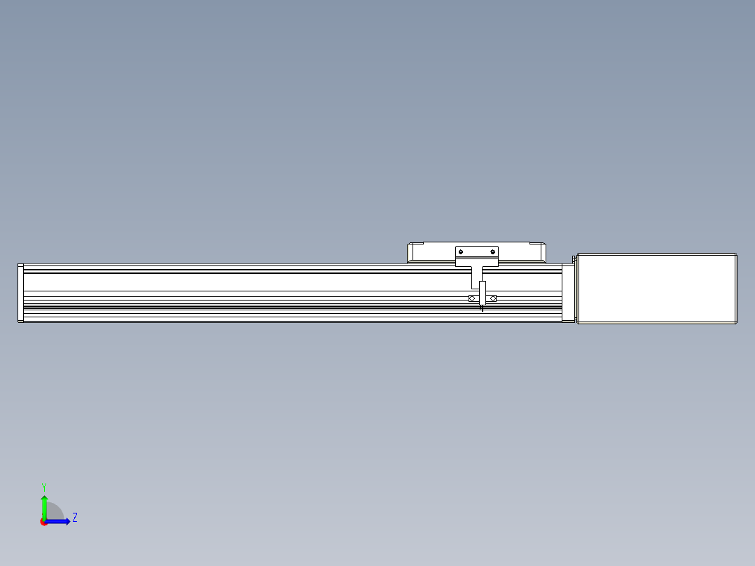 同步带全封闭直线模组TPA-HCB-105D-90-L300-ML-Y-P20-N3左视图
