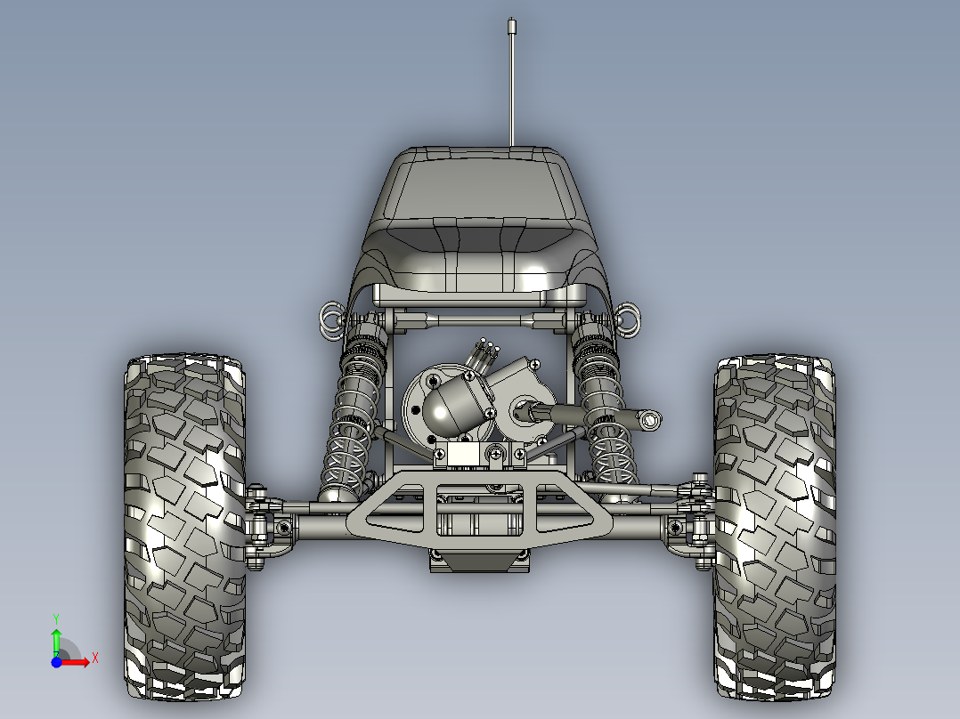 遥控履带车1.10比例尺前视图