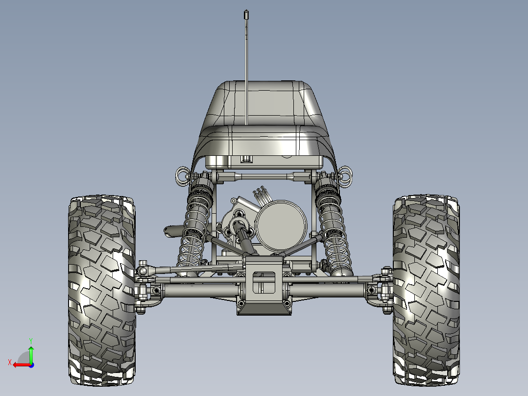 遥控履带车1.10比例尺后视图