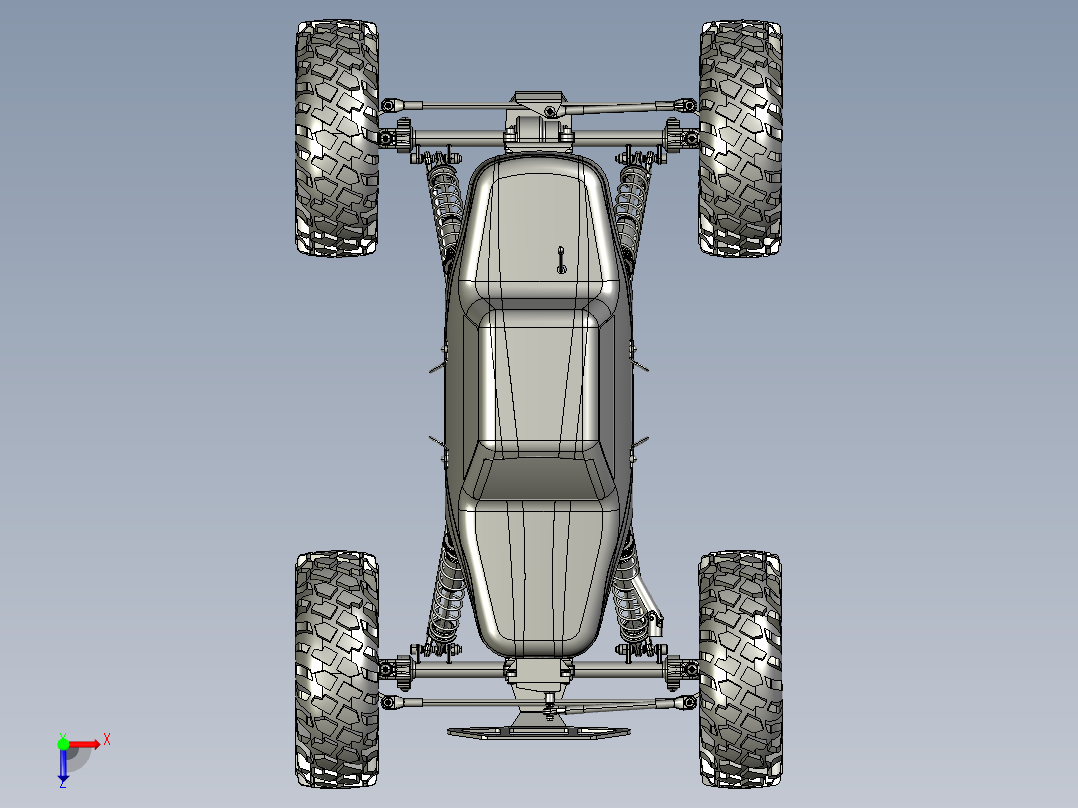 遥控履带车1.10比例尺俯视图