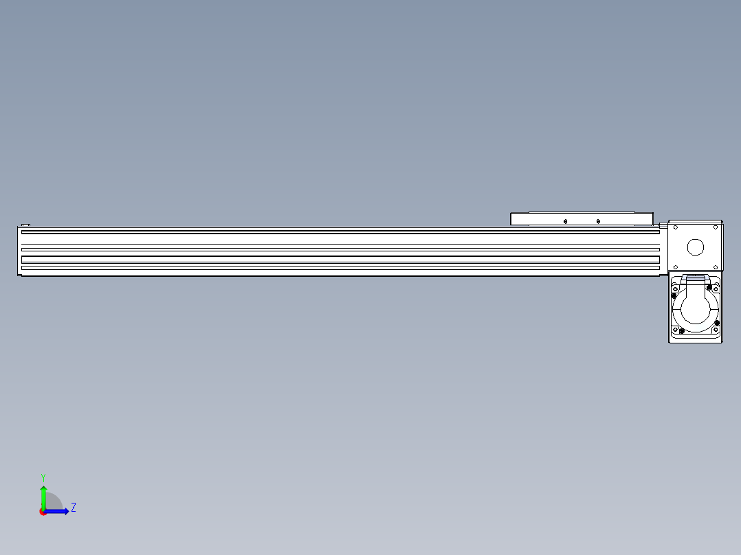 同步带全封闭直线模组TPA-HCB-120D-90-L550-RP-C-P40-N3左视图