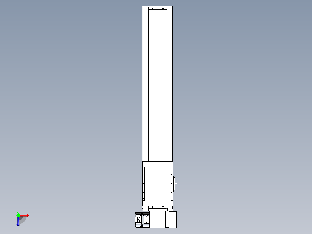同步带全封闭直线模组TPA-HCB-120D-90-L550-RP-C-P40-N3俯视图