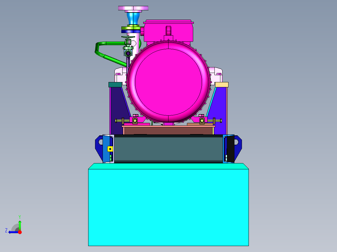 中高压石化流程泵右视图