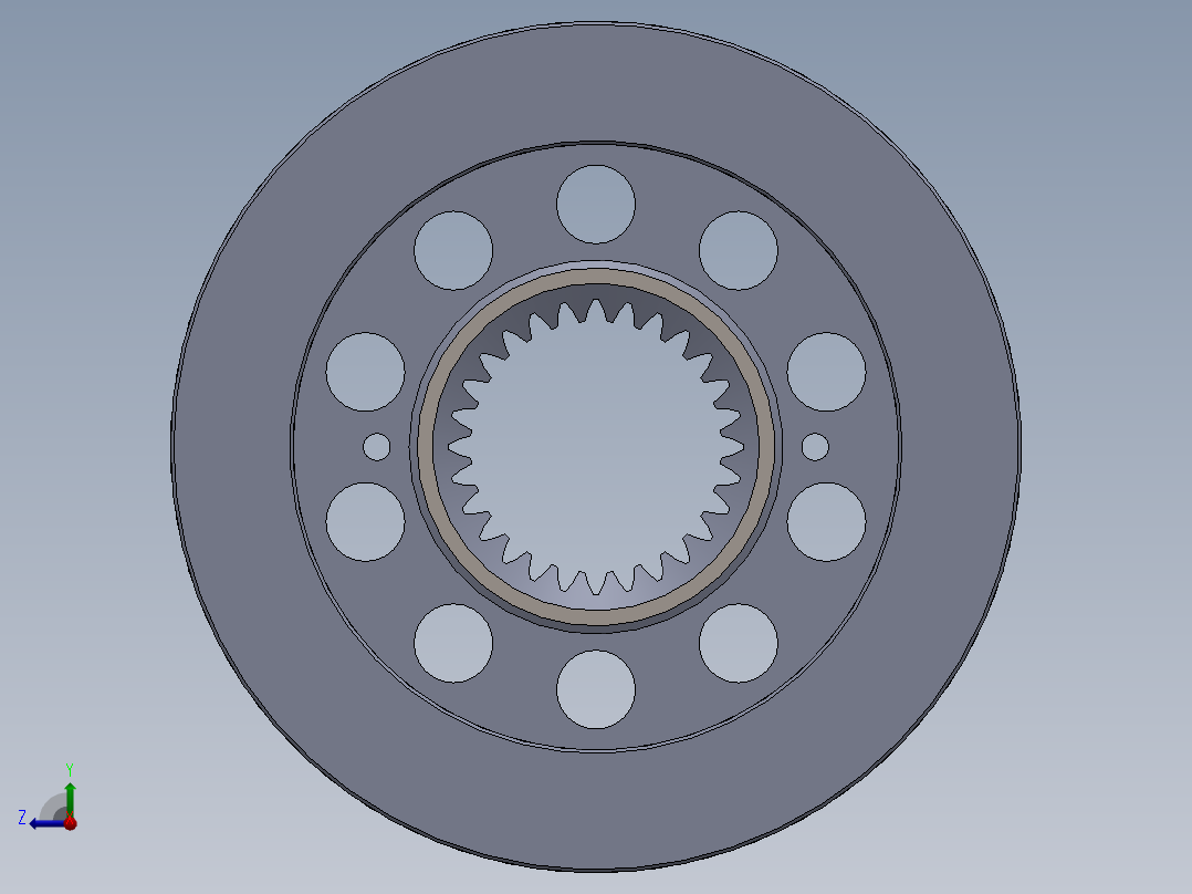 皮带轮-7--sw三维 3d模型设计图右视图