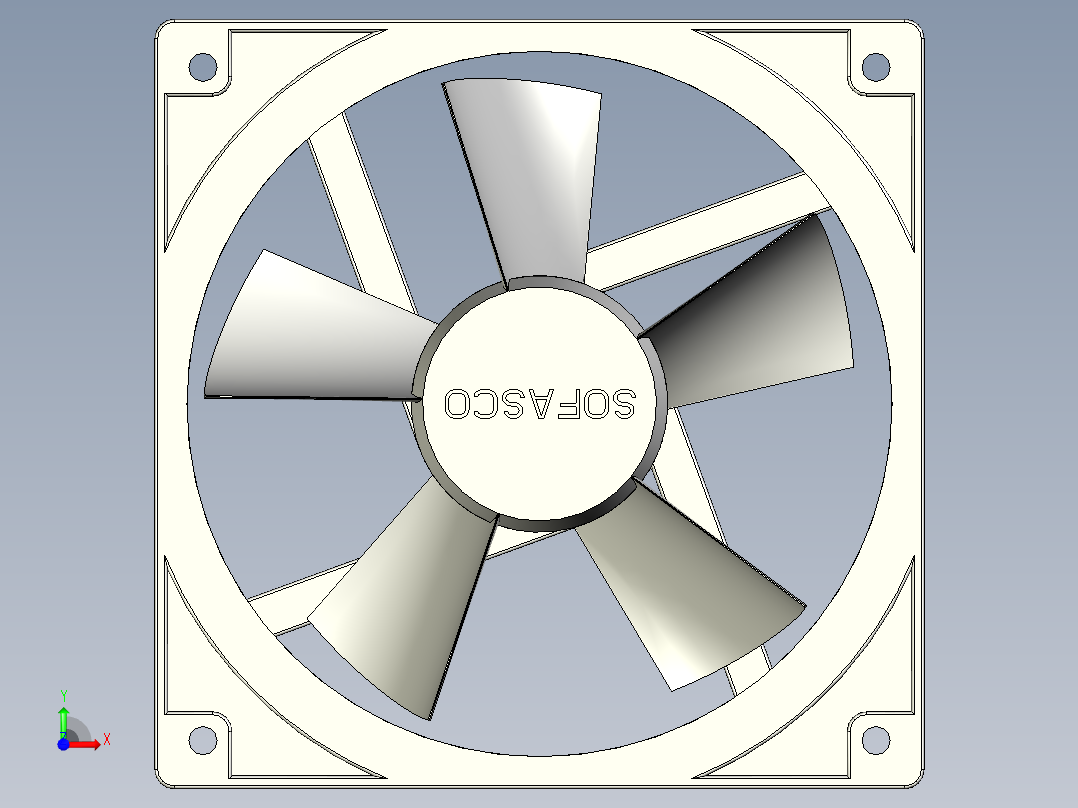风扇a 12038-RF（120х120х38мм）前视图