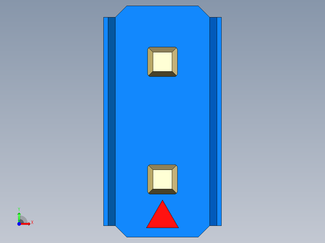 彩色公头100mil（2.54mm）系列-DS1021_blue_2x01p_100mil_Type19_rev1.0前视图