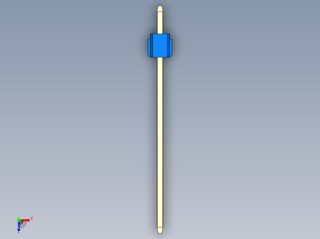 彩色公头100mil（2.54mm）系列-DS1021_blue_2x01p_100mil_Type19_rev1.0俯视图