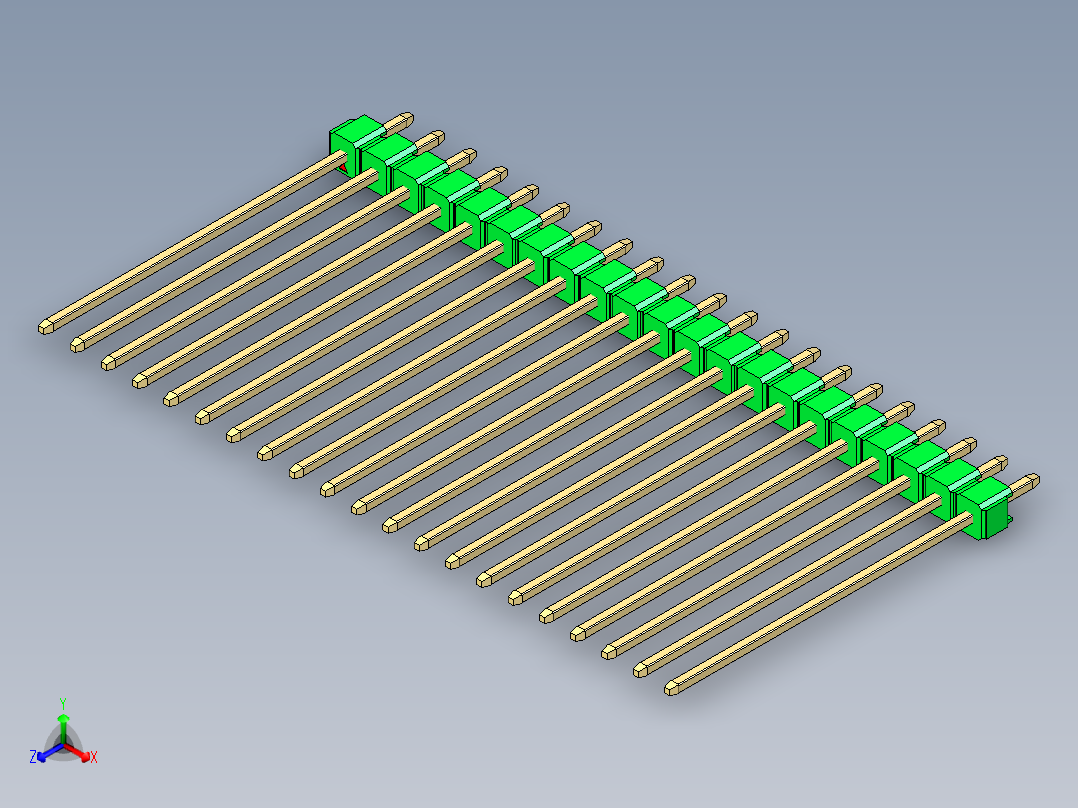 彩色公头100mil（2.54mm）系列-DS1021_green_1x21p_100mil_Type43_rev1.0