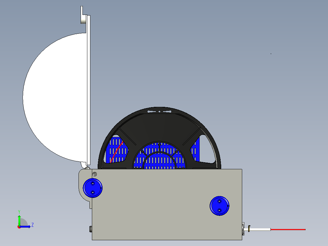 绞盘式卷线机左视图