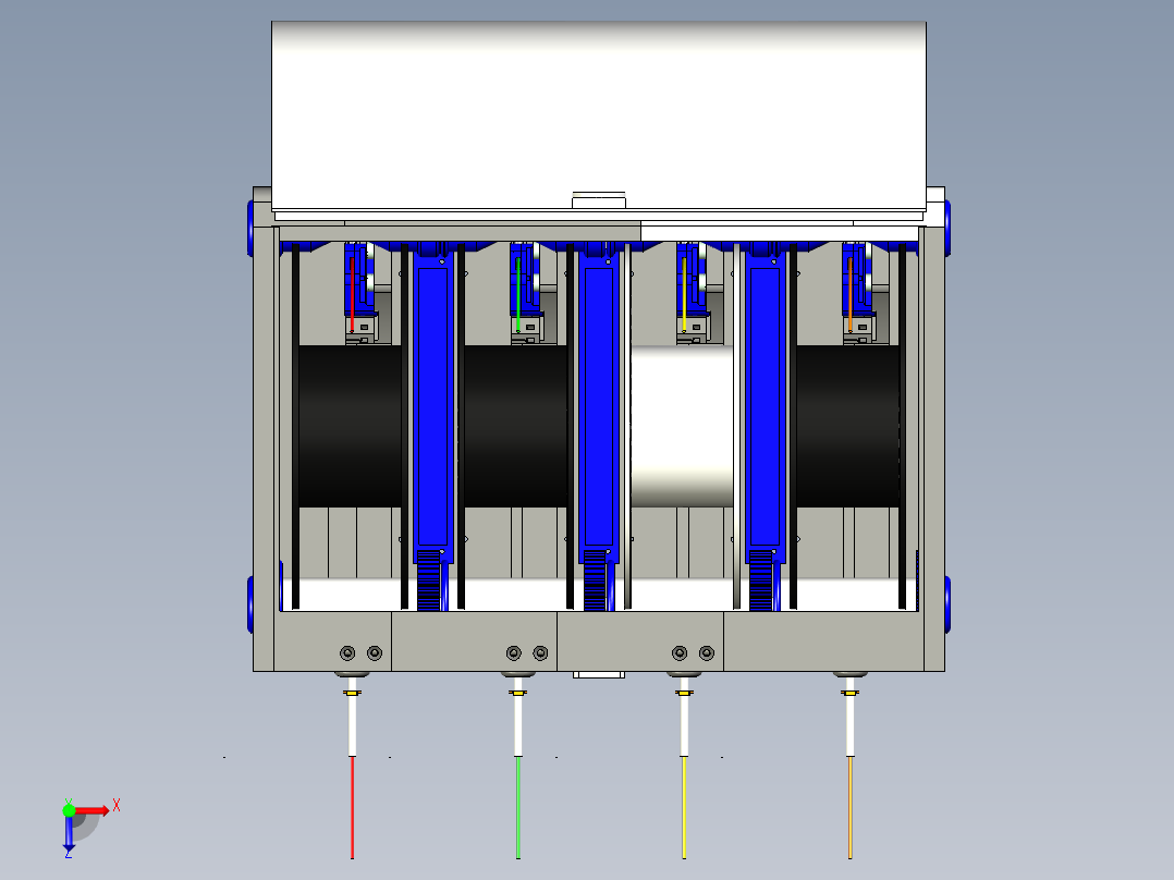 绞盘式卷线机俯视图
