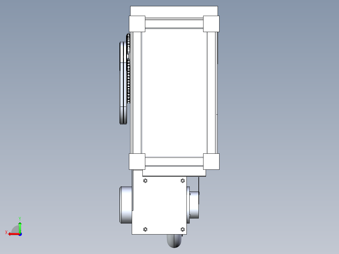花生脱壳机后视图